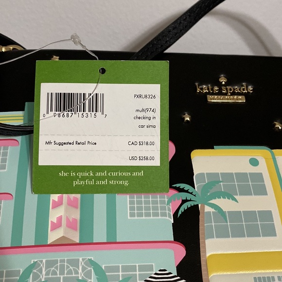 Kate Spade "Checking In" Crossbody/Clutch Purse - Picture 3 of 5